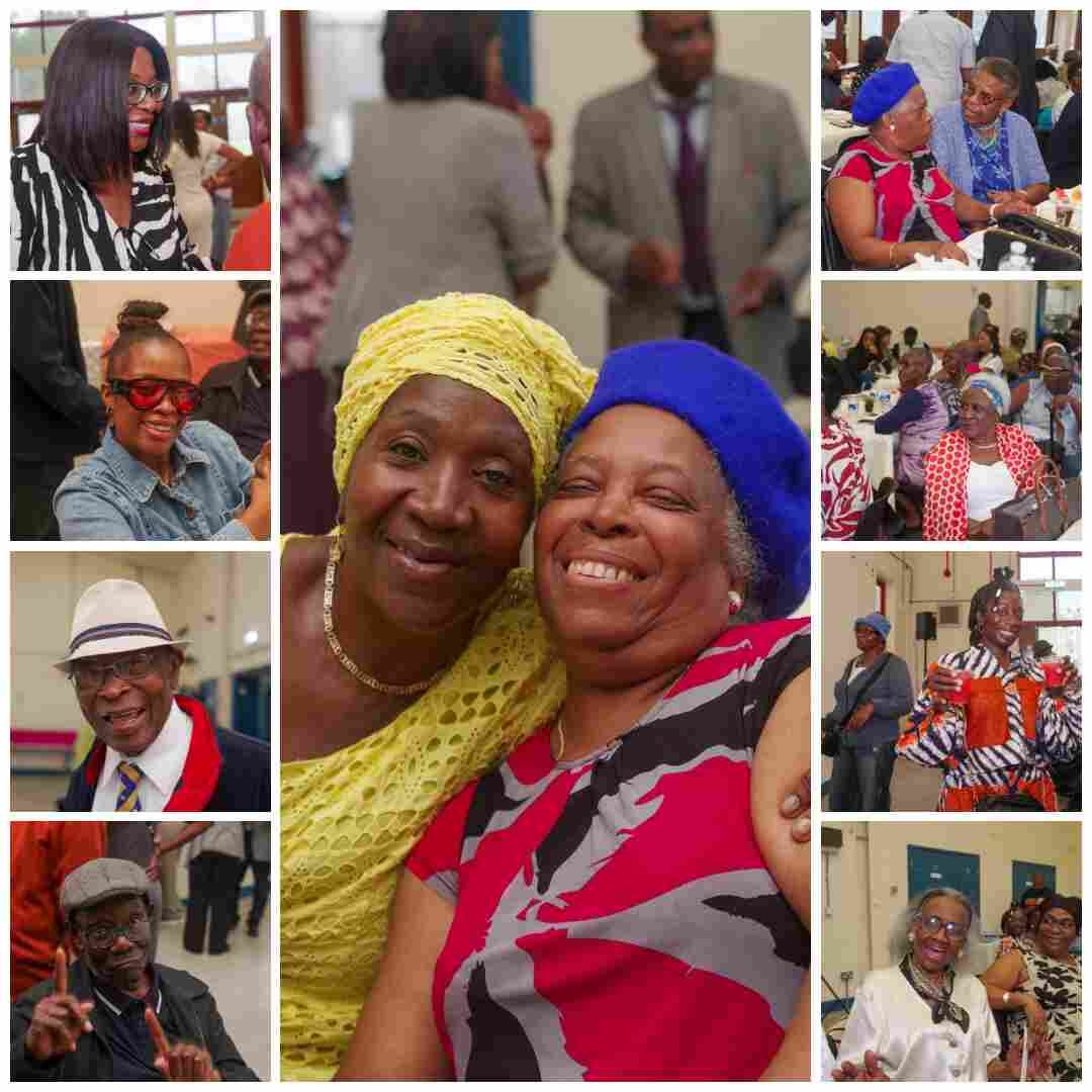 Collage of smiling ABNA members of all ages at a community event