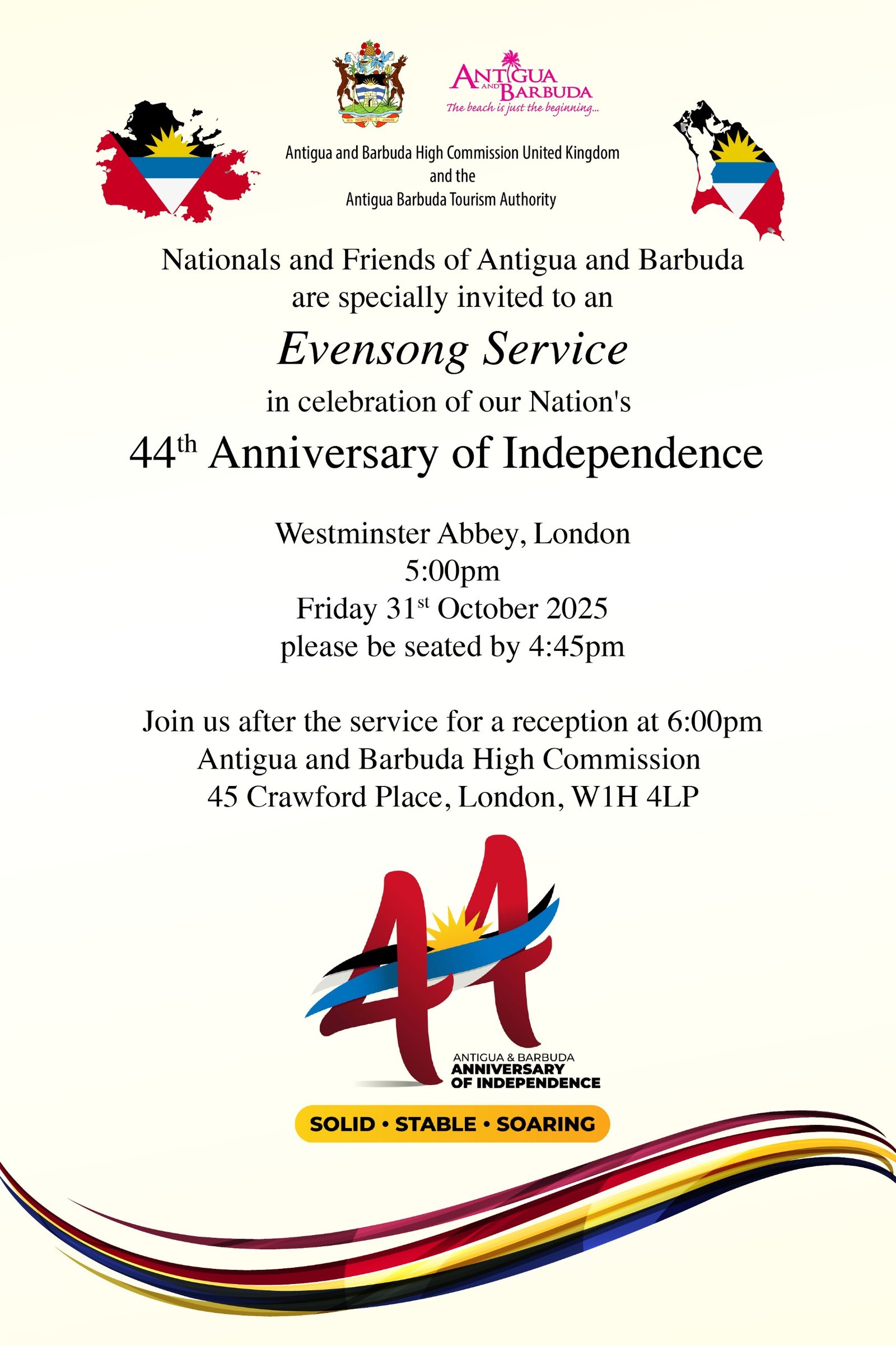 Evensong Service – 44th Anniversary of Independence of Antigua and Barbuda
